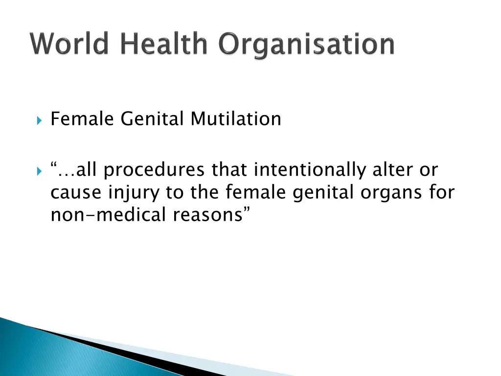 female genital mutilation