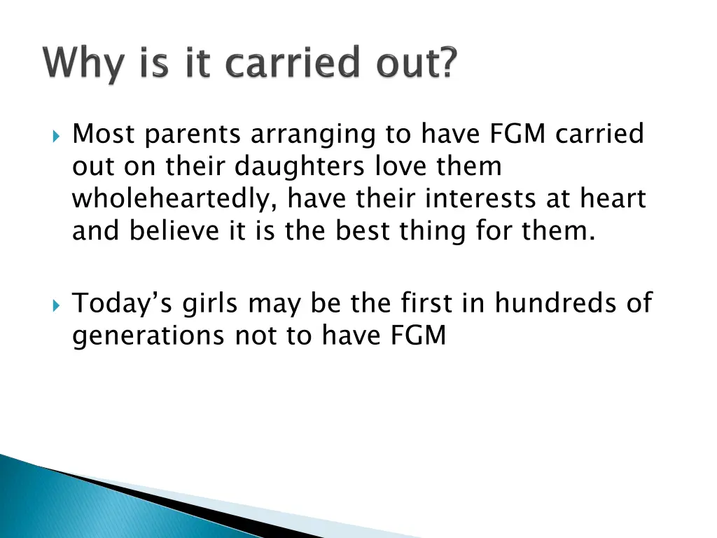 most parents arranging to have fgm carried