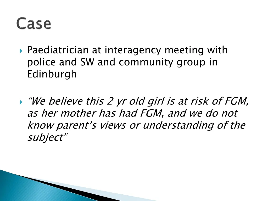 paediatrician at interagency meeting with police