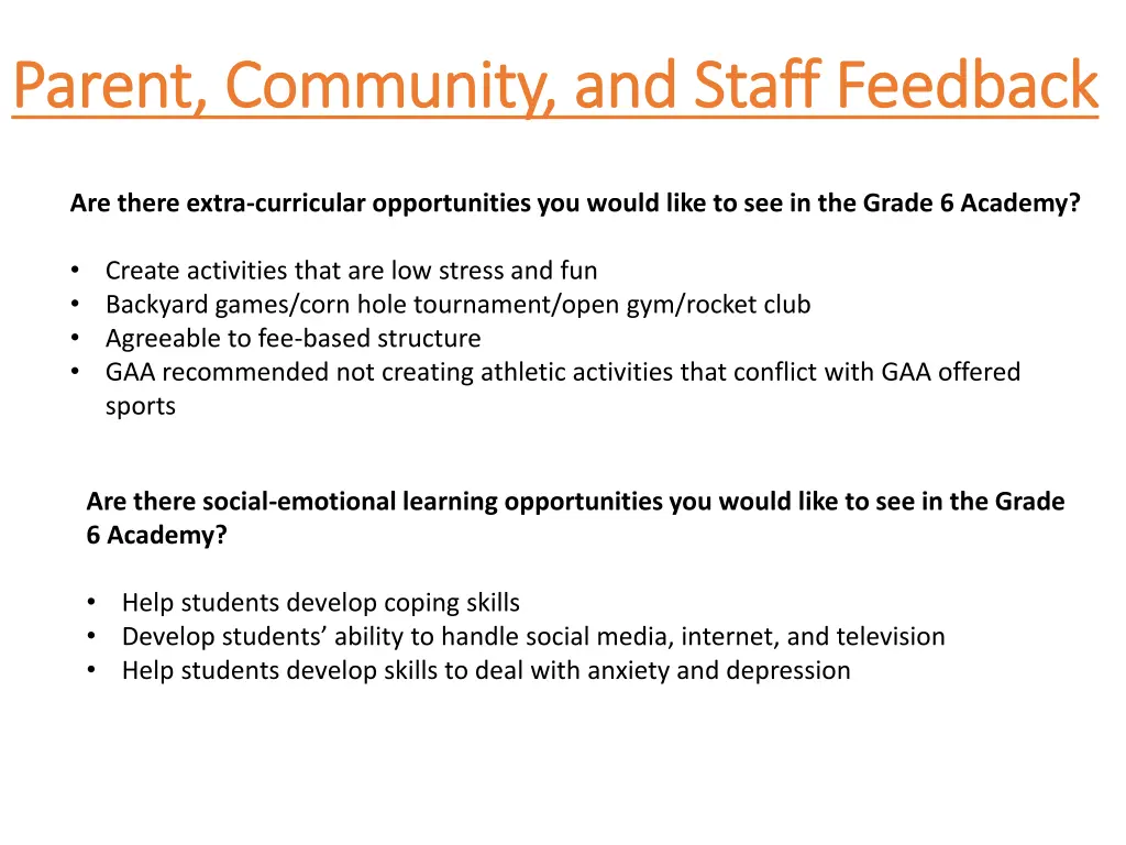 parent community and staff feedback parent 3