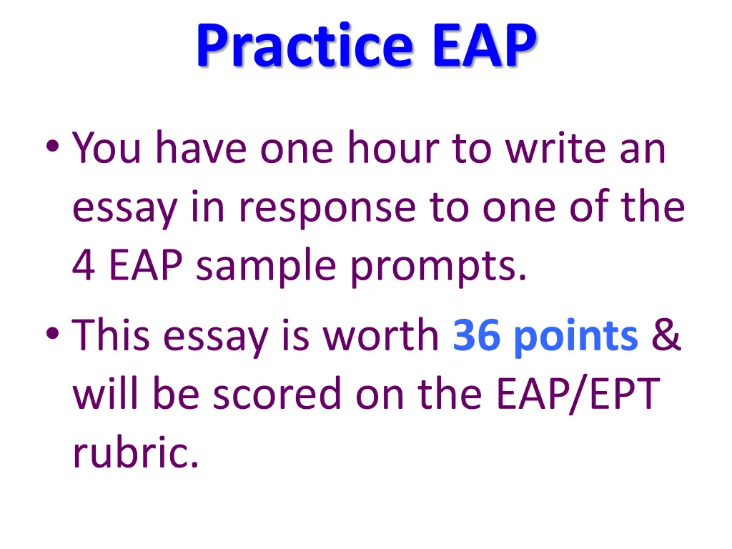 practice eap