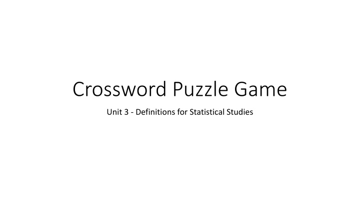 crossword puzzle game