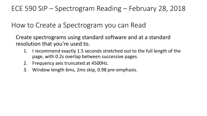 ece 590 sip spectrogram reading february 28 2018