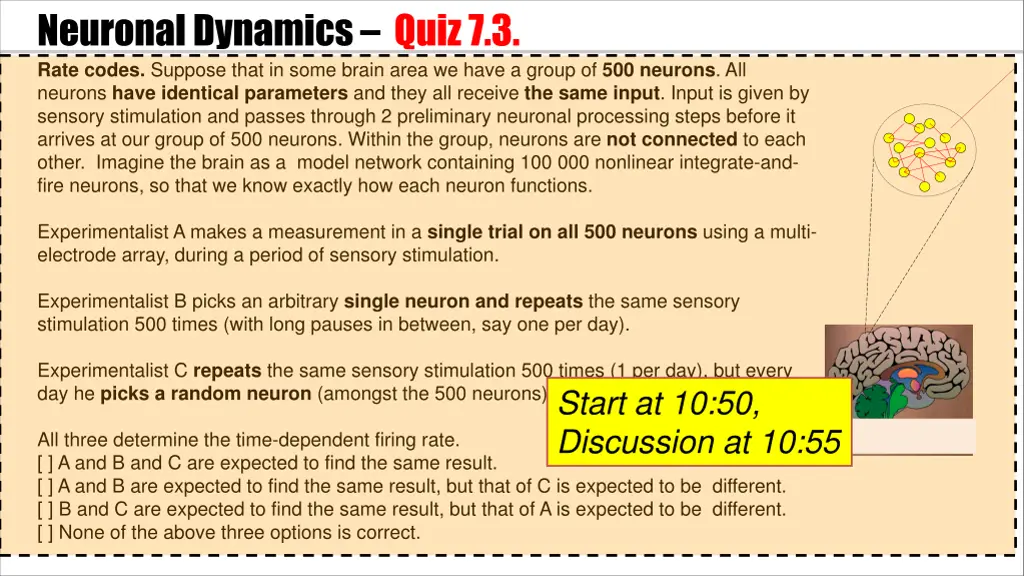 neuronal dynamics quiz 7 3 rate codes suppose