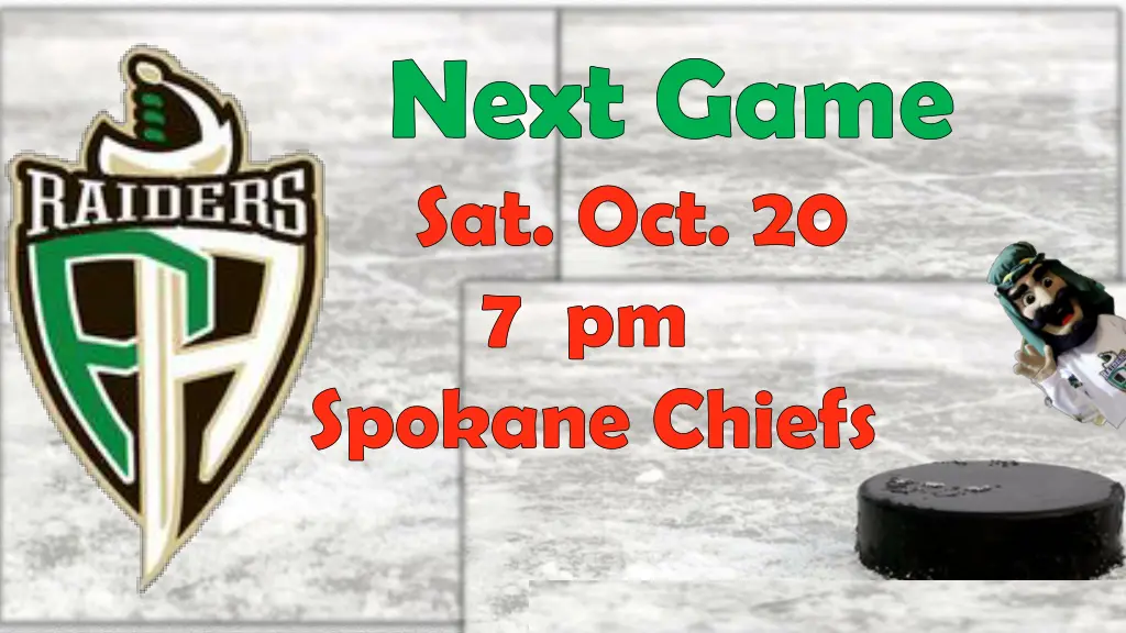 next game sat oct 20 7 pm spokane chiefs