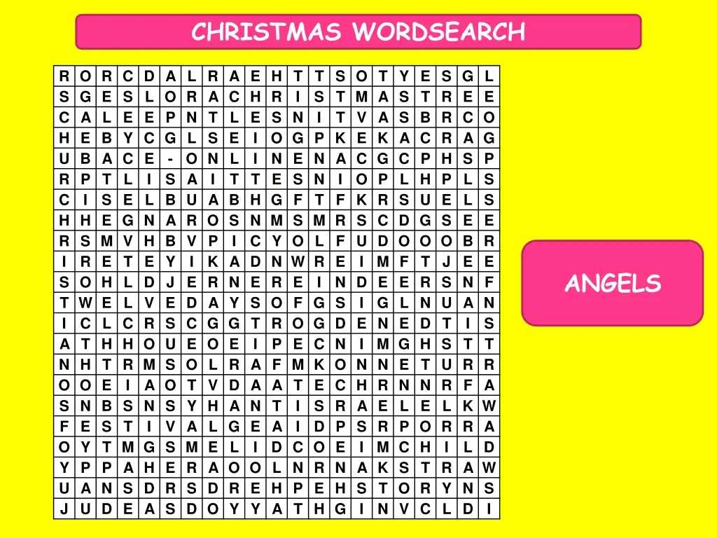 christmas wordsearch 1