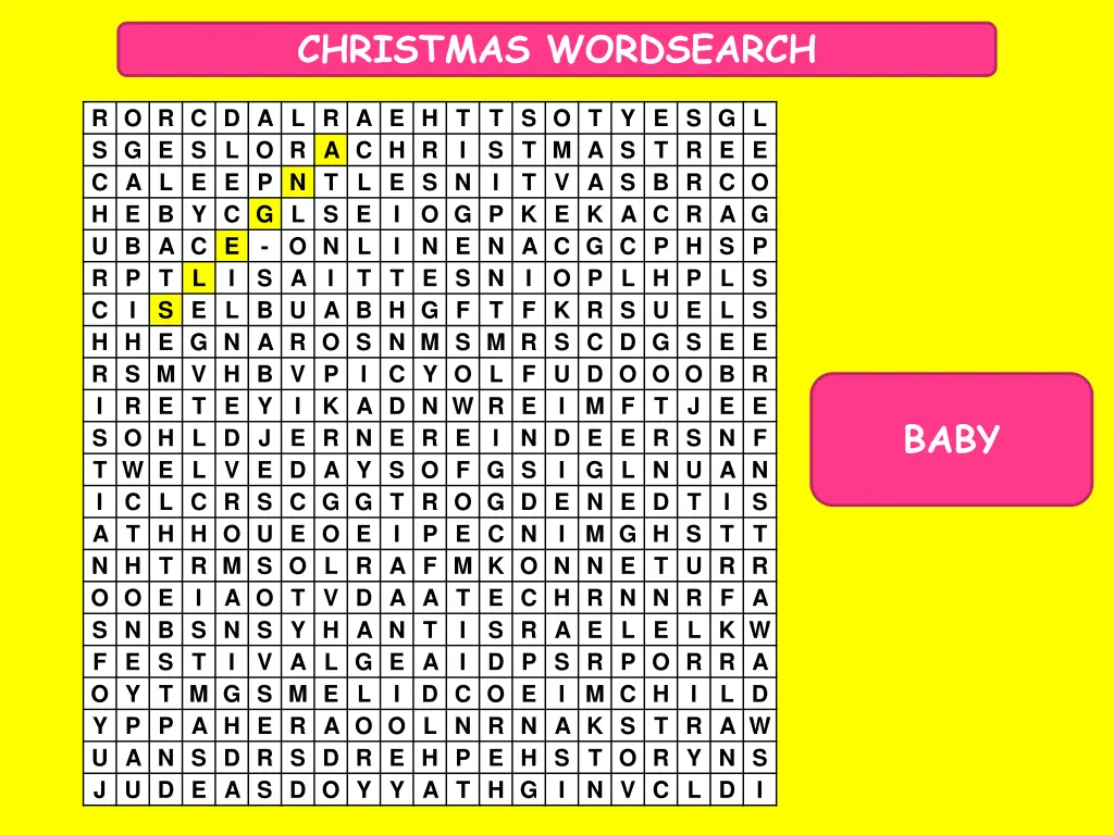 christmas wordsearch 2