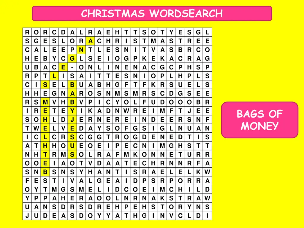 christmas wordsearch 5