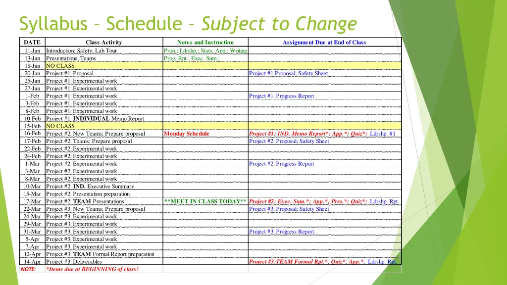 syllabus schedule subject to change