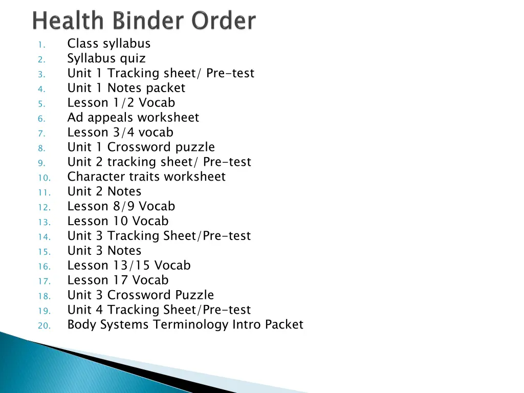 class syllabus syllabus quiz unit 1 tracking