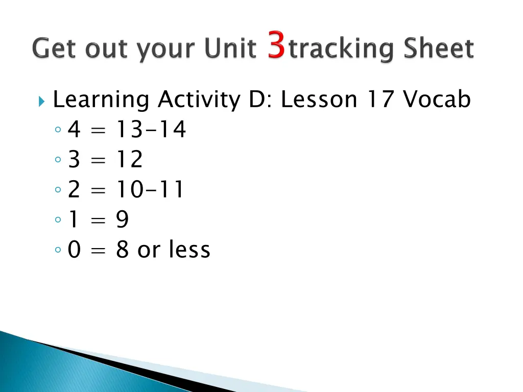 learning activity d lesson 17 vocab