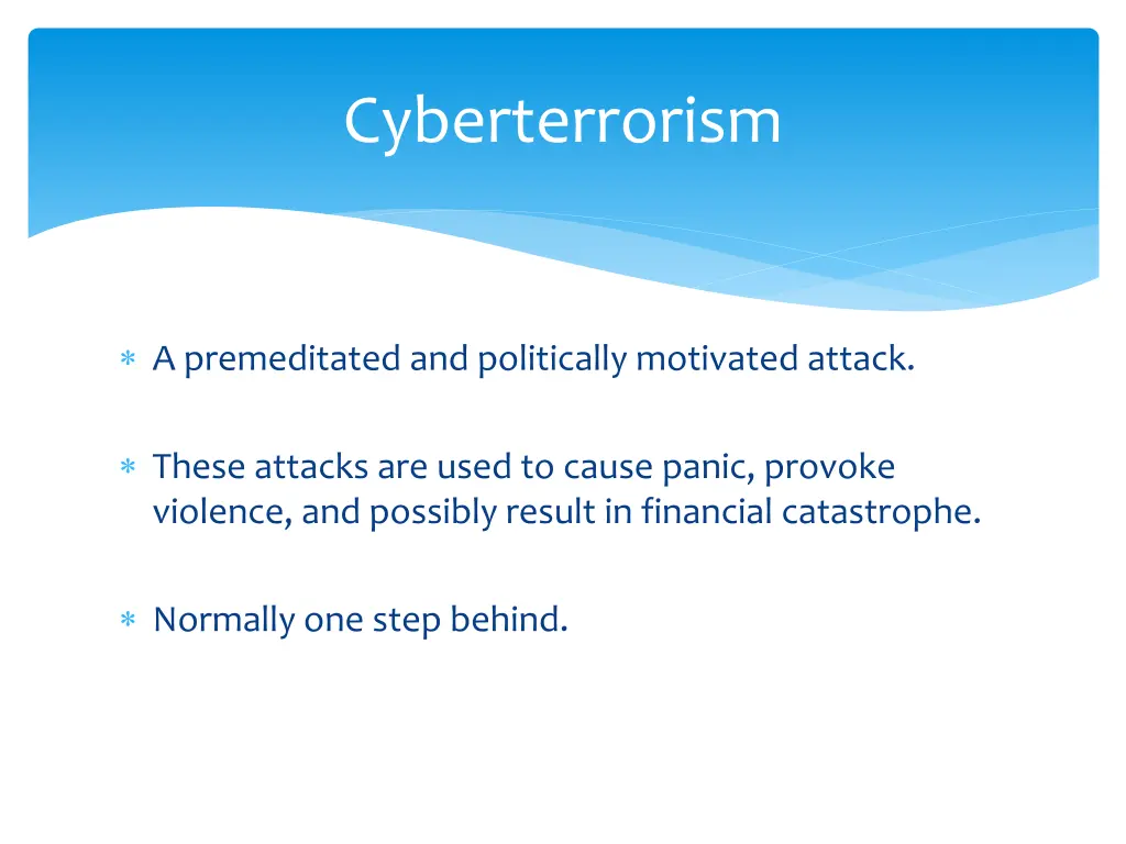 cyberterrorism