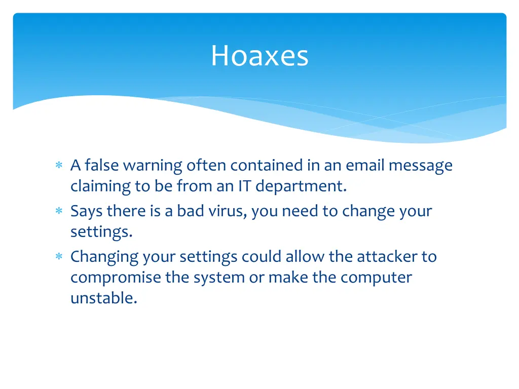 hoaxes