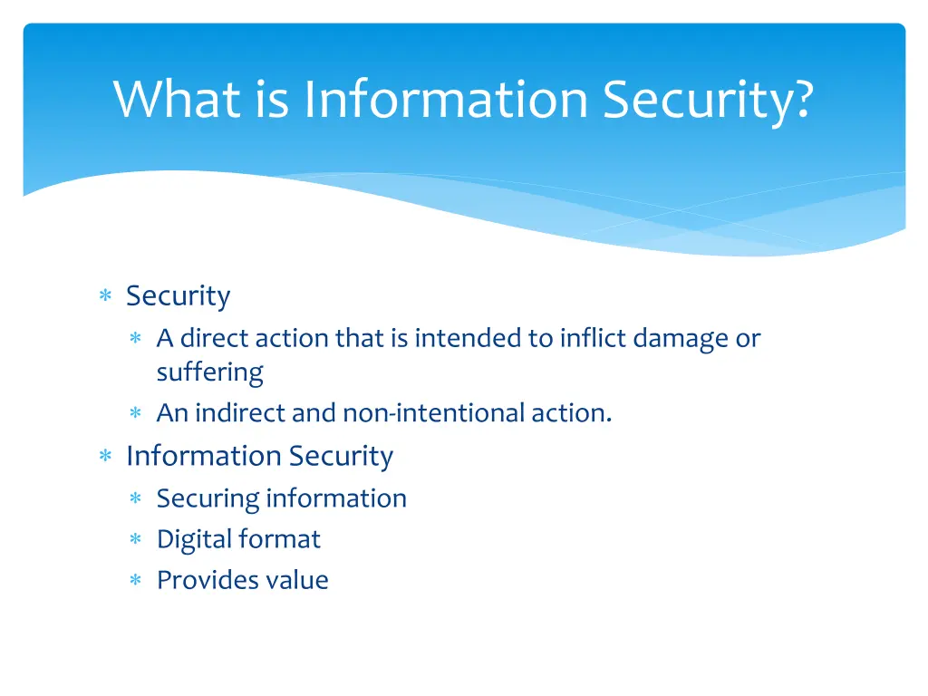 what is information security