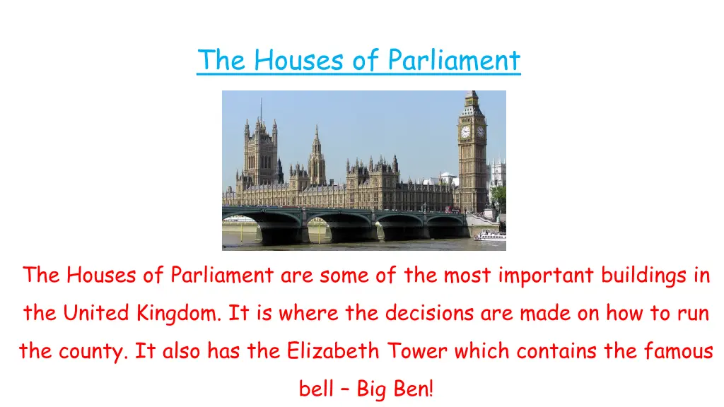 the houses of parliament