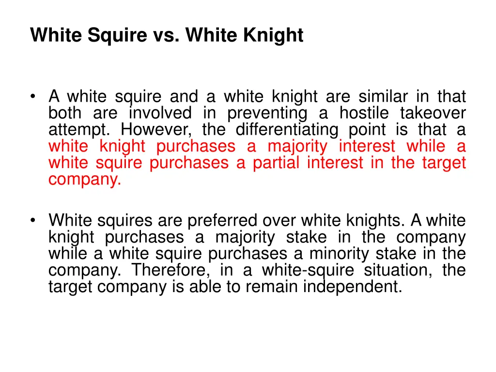 white squire vs white knight