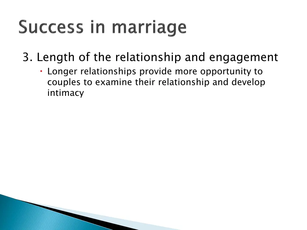 3 length of the relationship and engagement