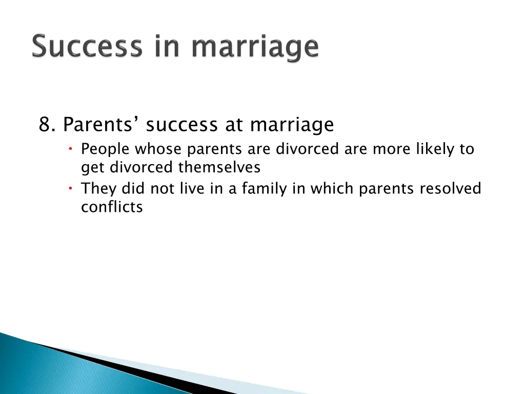 8 parents success at marriage people whose