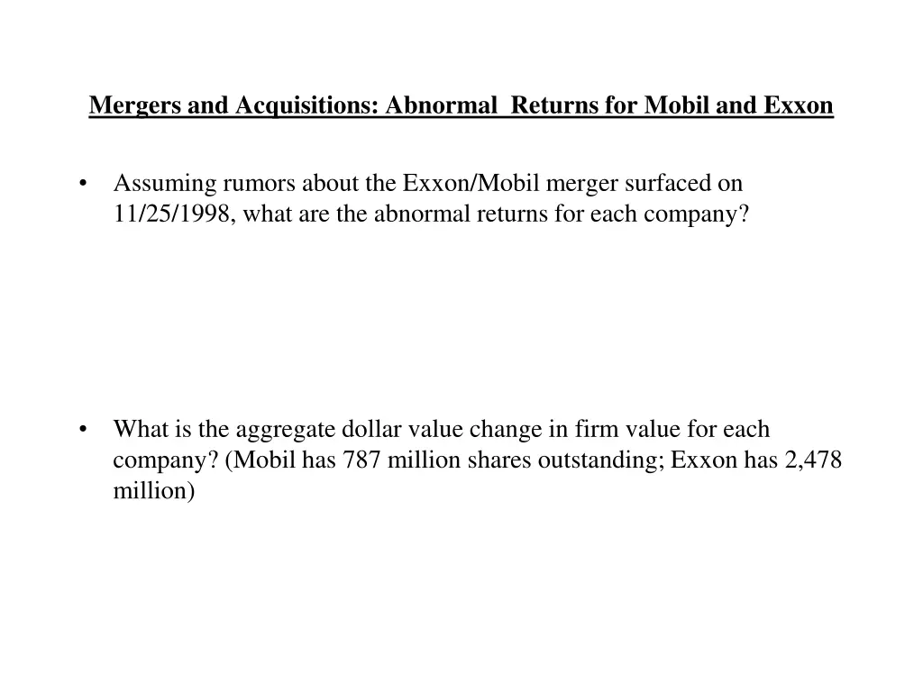 mergers and acquisitions abnormal returns 2