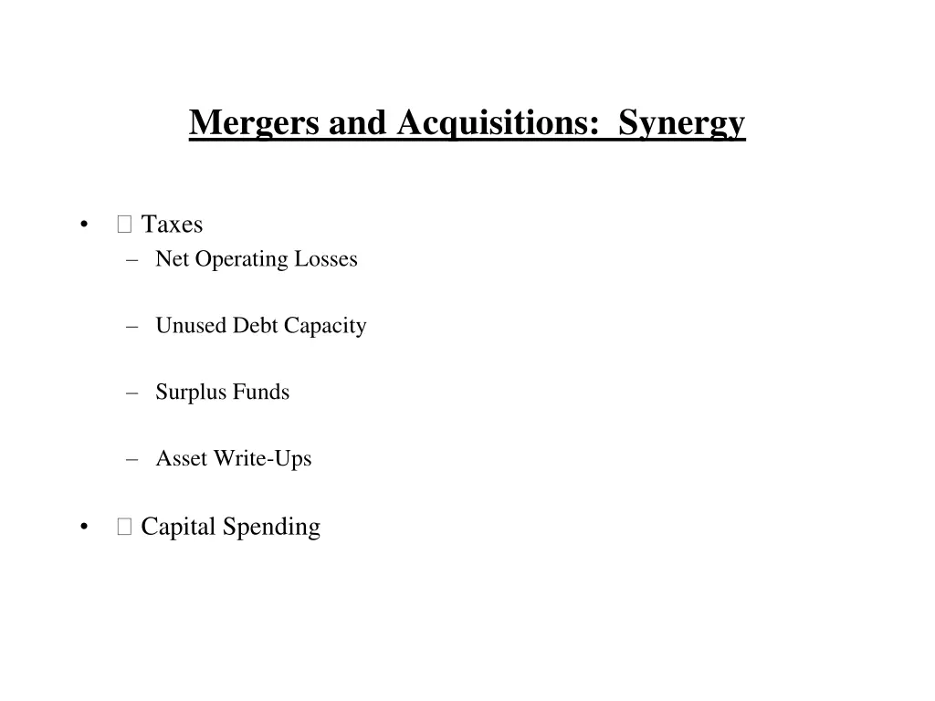 mergers and acquisitions synergy 3