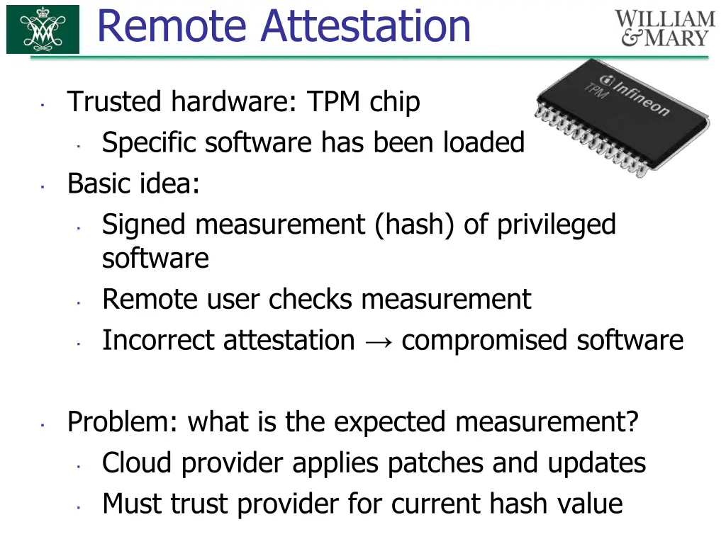 remote attestation