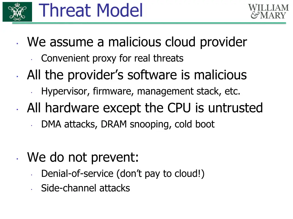 threat model