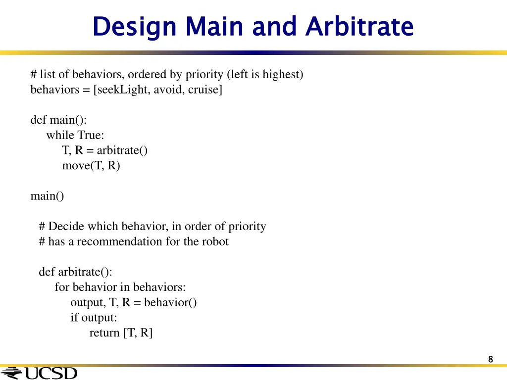 design main and arbitrate