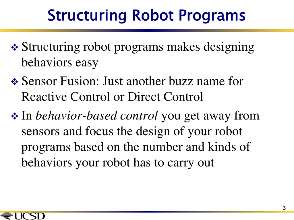 structuring robot programs