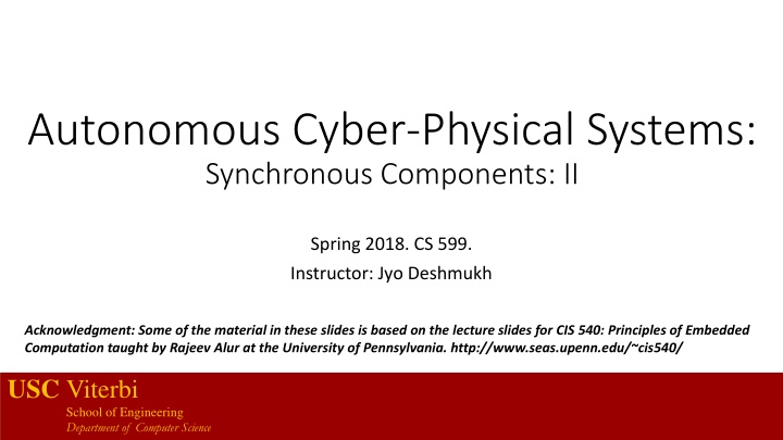 autonomous cyber physical systems synchronous