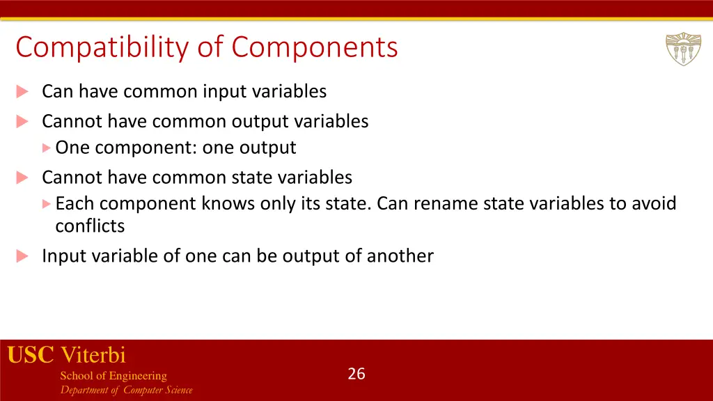 compatibility of components