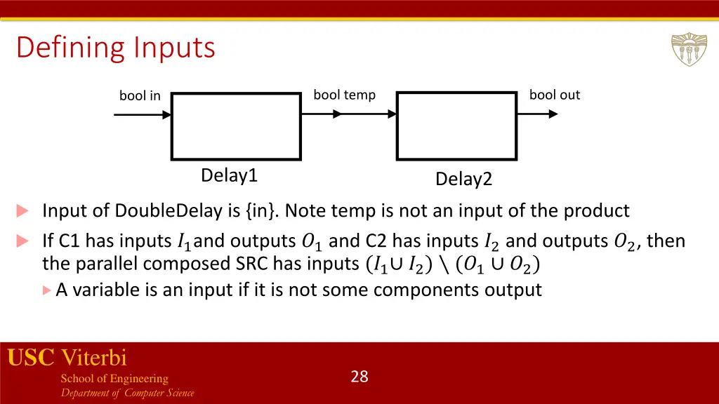 defining inputs