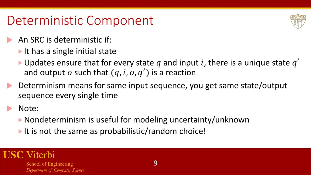 deterministic component