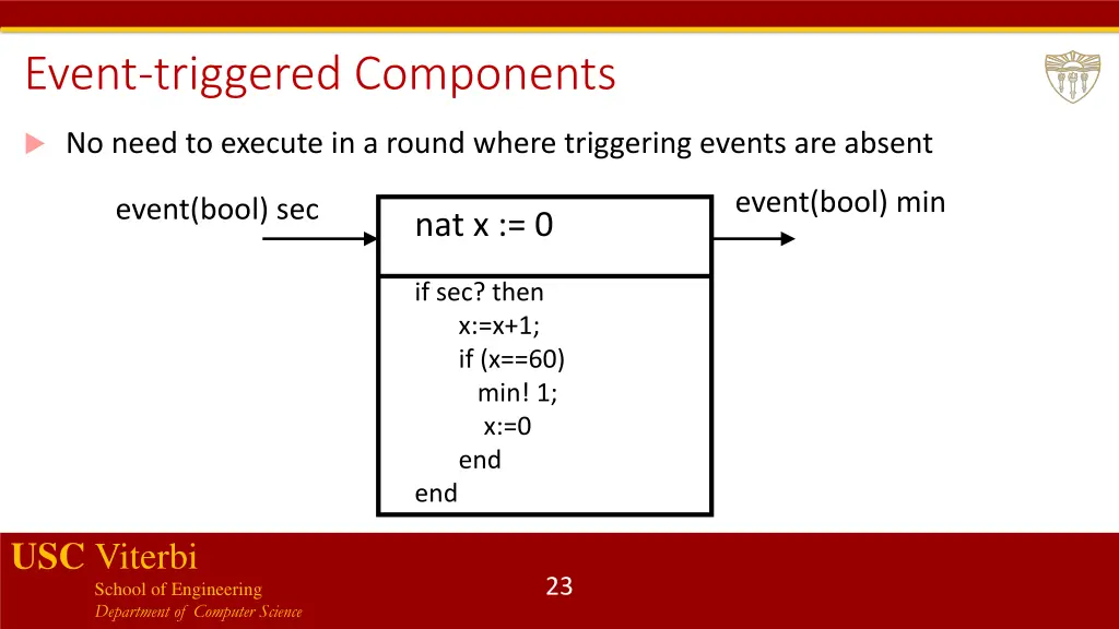 event triggered components 1