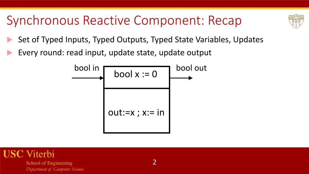 synchronous reactive component recap