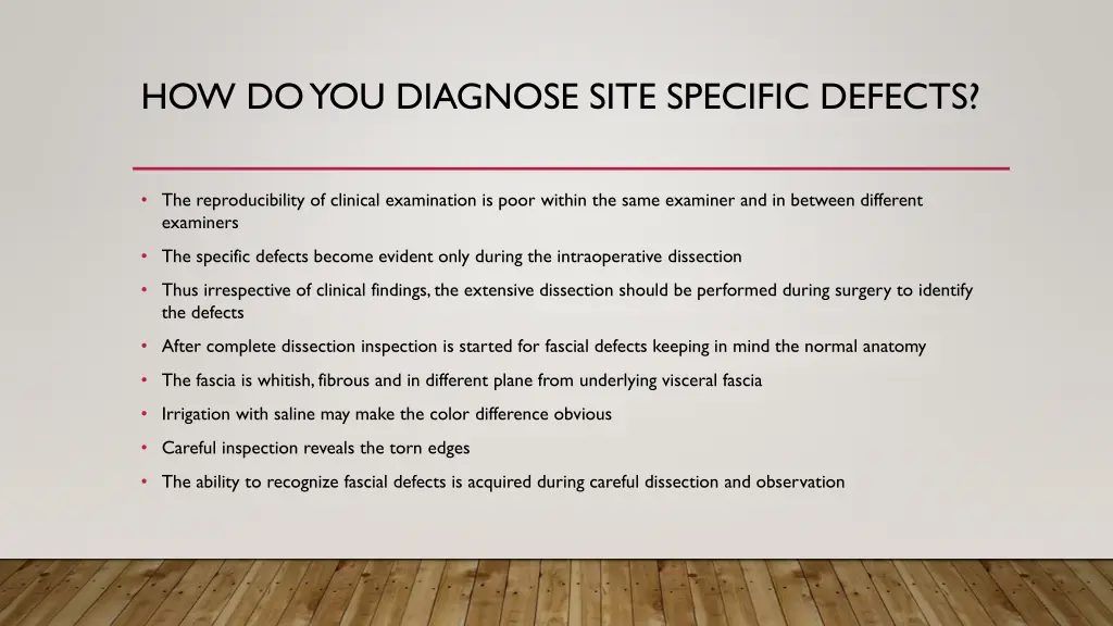 how do you diagnose site specific defects 3