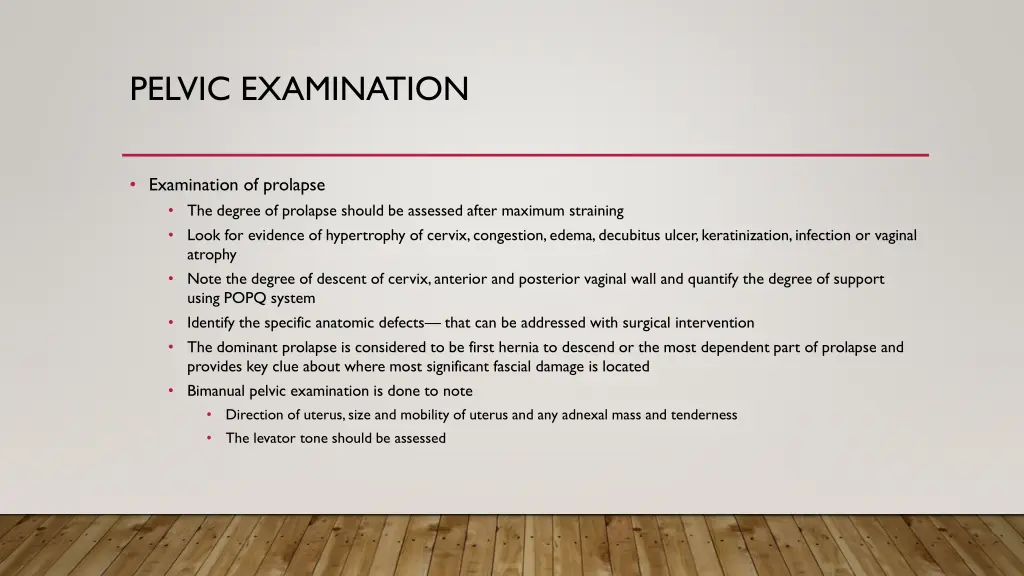 pelvic examination 1