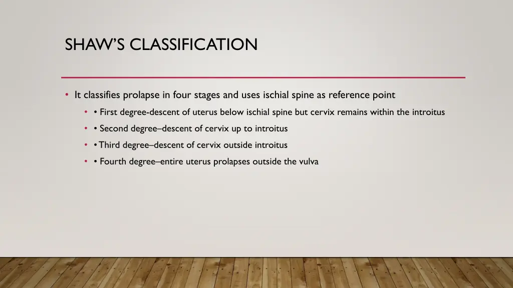 shaw s classification