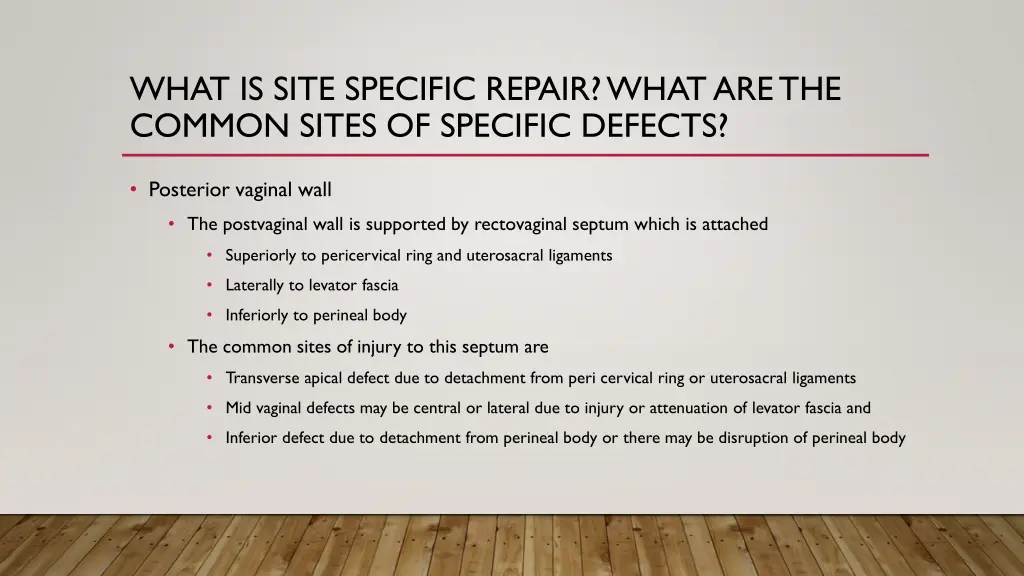 what is site specific repair what are the common 1