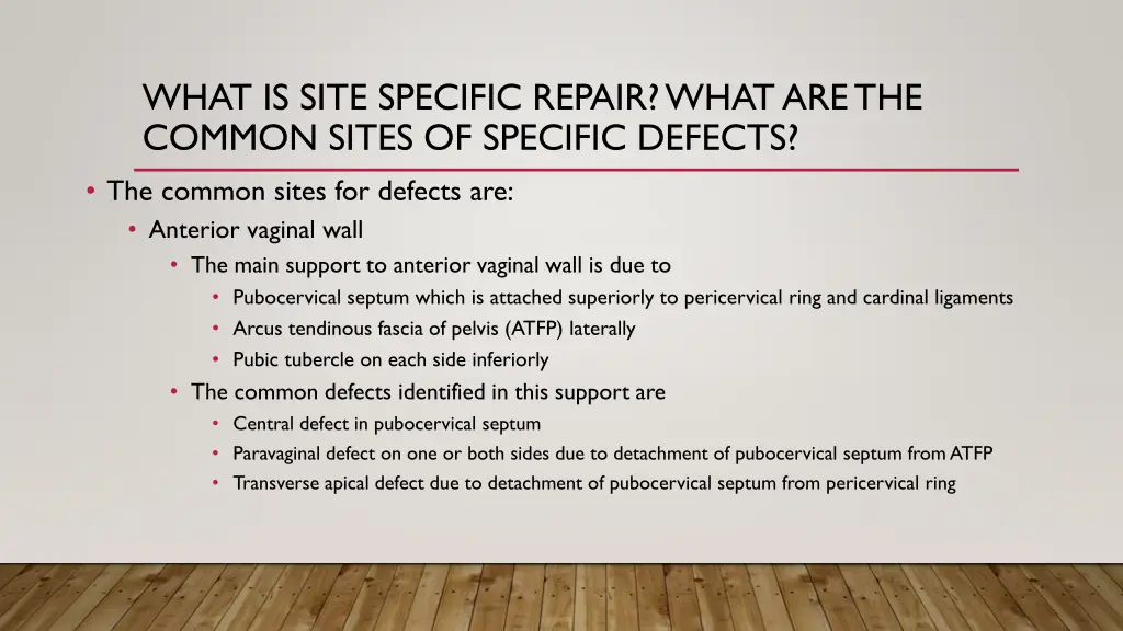 what is site specific repair what are the common