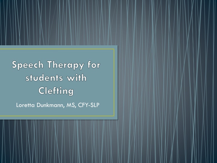 speech therapy for students with clefting