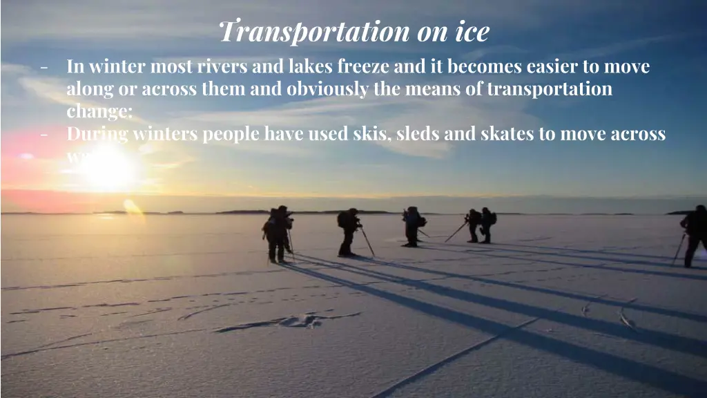 transportation on ice