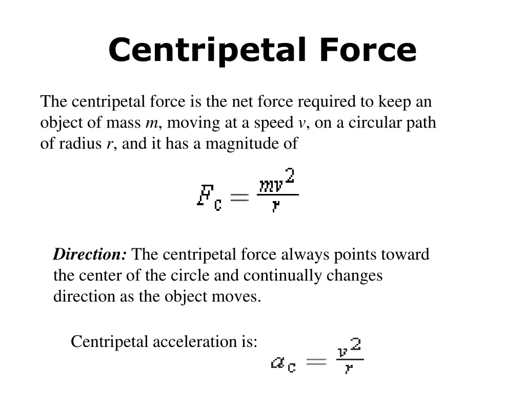 centripetal force