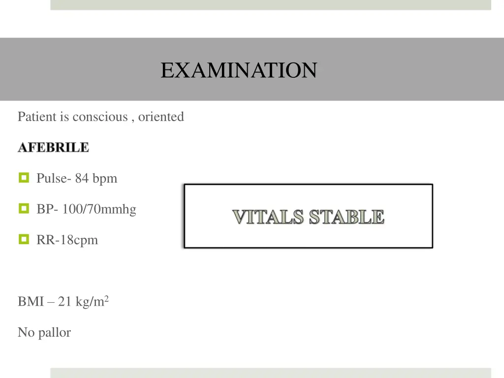 examination