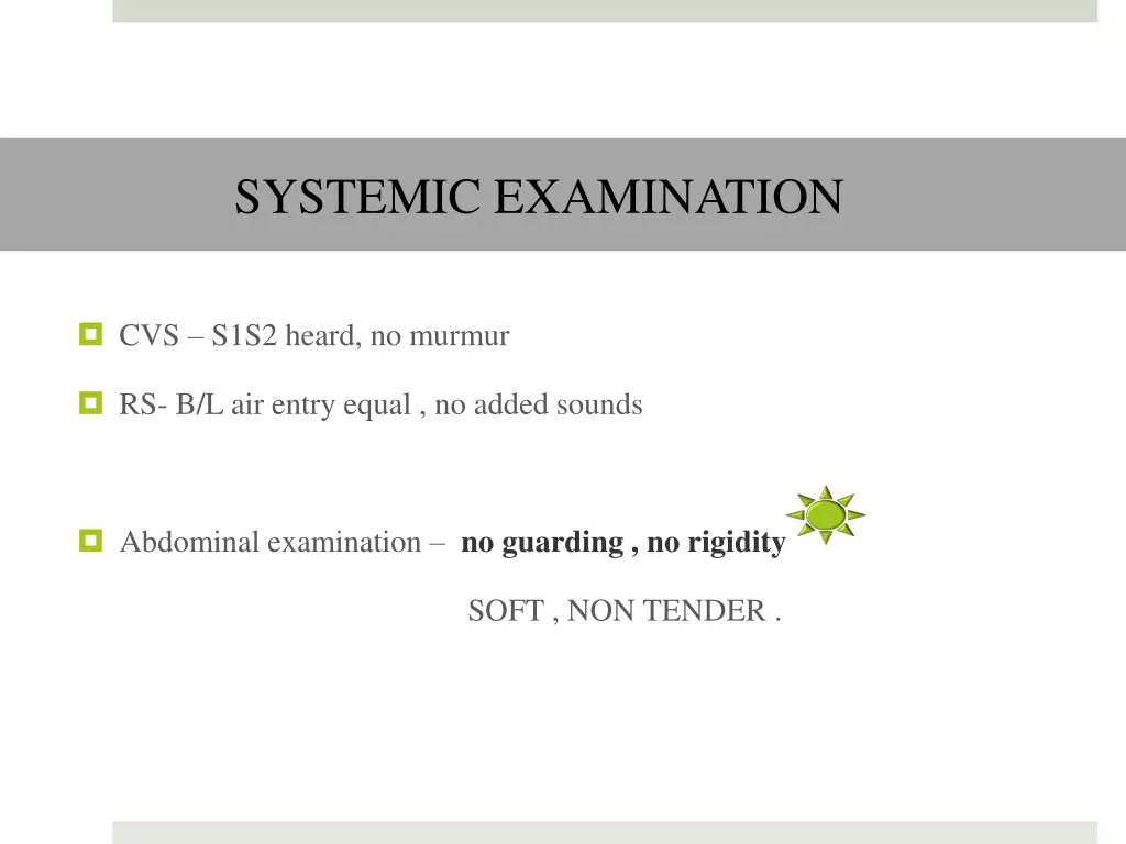 systemic examination