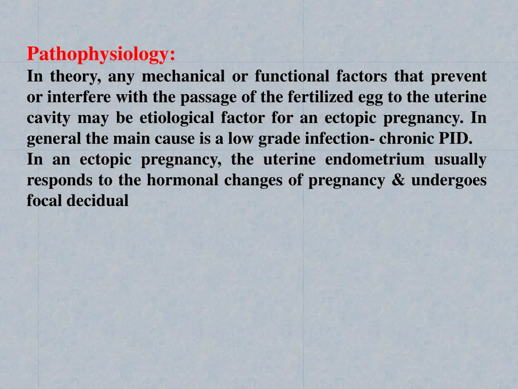 pathophysiology in theory any mechanical