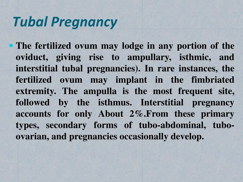 tubal pregnancy