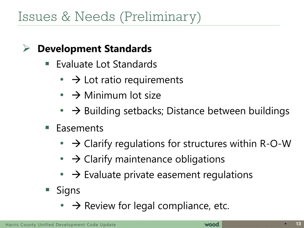 issues needs preliminary 1