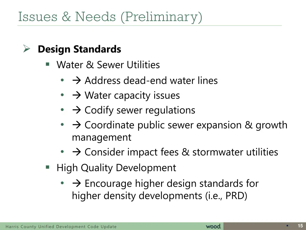 issues needs preliminary 3