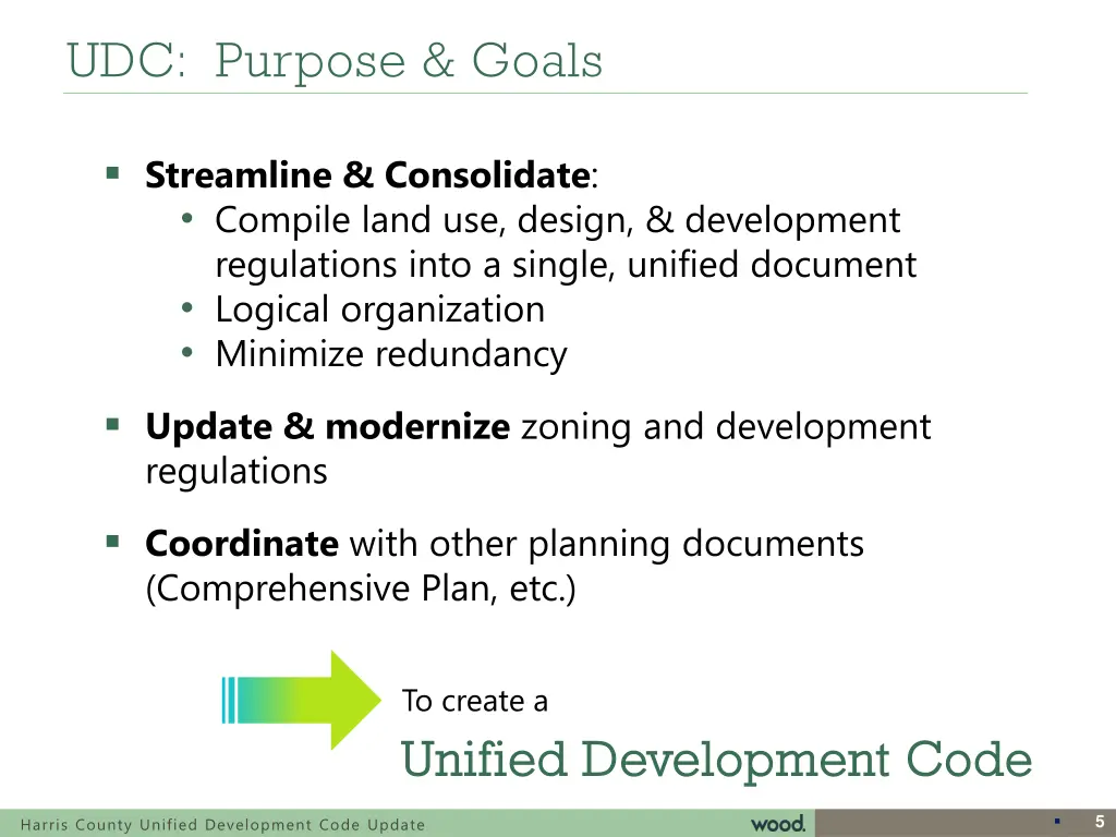 udc purpose goals