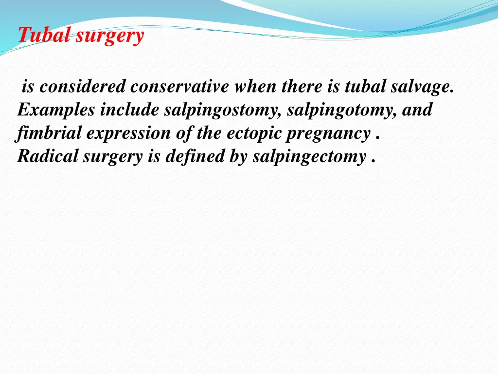 tubal surgery